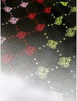 Pánska mikina na zips s farebnou potlačou čierna a biela (8B989-1)