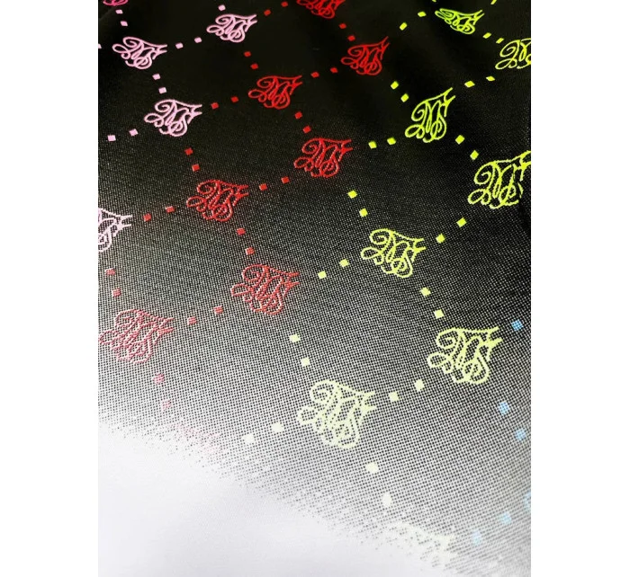 Pánska mikina na zips s farebnou potlačou čierna a biela (8B989-1)