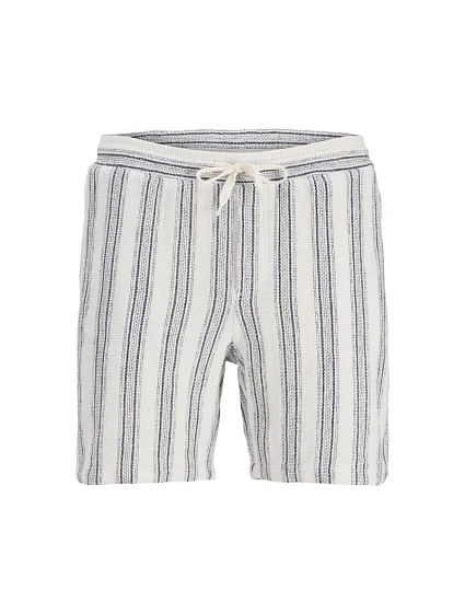 Jack&Jones pánske šortky JPSTJAIDEN COBA STRIPE JOG SHORTS REG SN 12274413 CLOUD DANCER/STRIPES