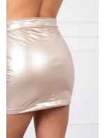 Dvojvrstvová sukňa s expresnou béžovou farbou Dvojvrstvová sukňa s expresnou béžovou farbou