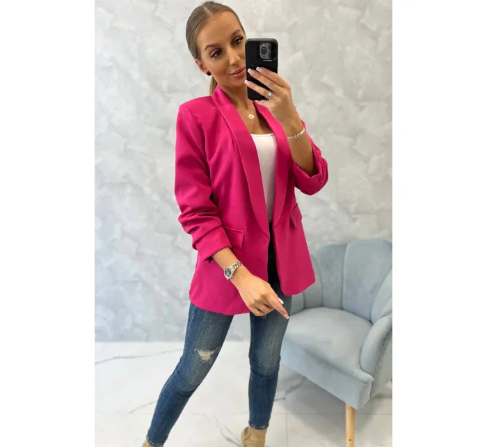 Bunda s chlopňou elegantná fuchsiová