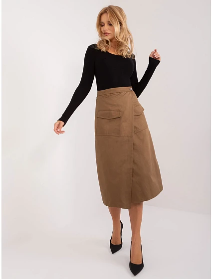 Spódnica EM SD model 19648702 brązowy - FPrice