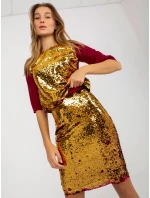 Spódnica LK SD model 21127108 bordowy - FPrice