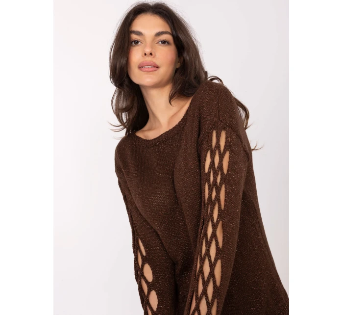 Sweter MI SW model 21334731 ciemny brązowy - FPrice