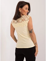 T shirt PM TS model 22400587 jasny żółty - FPrice T shirt PM TS model 22400587 jasny żółty - FPrice