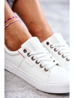 Dámske kožené tenisky Big Star - biele