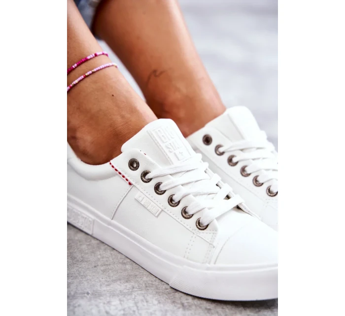 Dámske kožené tenisky Big Star - biele