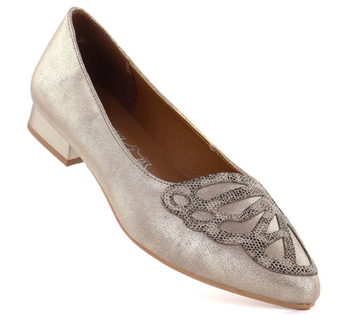 Dámske zlaté poltopánky M.Daszyński SA201A-2 Dámske zlaté poltopánky M.Daszyński SA201A-2