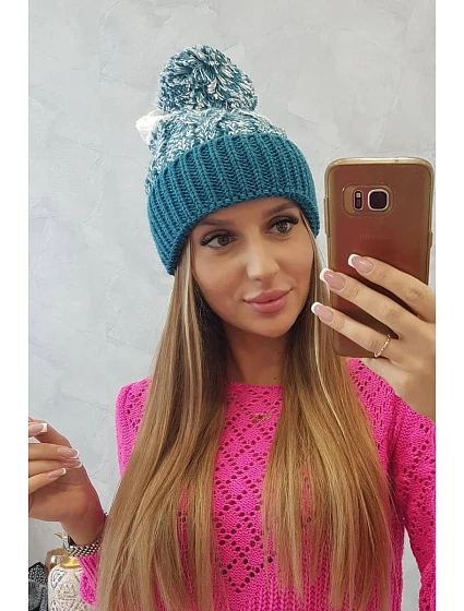Dámská čepice s bambulí Abigail model 18751673 - K-Fashion