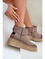 Skórzane Zamszowe Śniegowce Botki Na Platformie I Koturnie Maciejka 06769-02 Ciemnobrązowe Skórzane Zamszowe Śniegowce Botki Na Platformie I Koturnie Maciejka 06769-02 Ciemnobrązowe