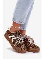 Dámské tenisky na platformě s ozdobami v vzoru hnědé model 21688403 - Boto Dámské tenisky na platformě s ozdobami v vzoru hnědé model 21688403 - Boto