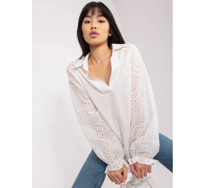 Bluzka LK BZ model 18650822 ecru - FPrice Bluzka LK BZ model 18650822 ecru - FPrice