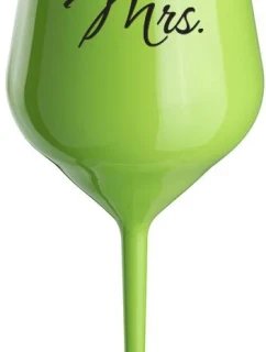 MRS. - zelená nerozbitná sklenice na víno 470 ml
