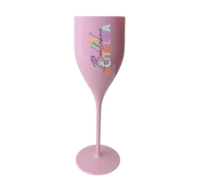 Personalizovaná nerozbitná prosecco sklenice pro paní učitelku/pana učitele