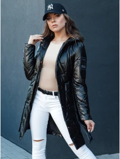 Dámská prošívaná dlouhá bunda s kapucí PAUL černá Dstreet model 21979164 - FashionStreet