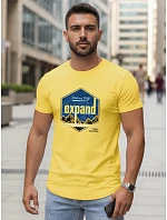 Pánske tričko s potlačou EXPAND žlté FashionStreet NX5004R