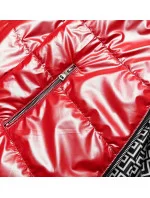 Červená dámska obojstranná bunda (BR9795-4)