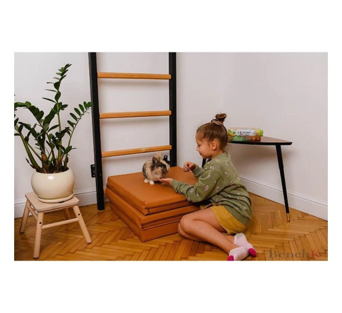 SKLADACÍ GYMNASTICKÝ MATRAC HNEDÝ 180CM LAVIČKA