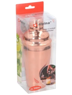KOKTAILOVÝ ŠEJKER 550ML ALPINA RED GOLD