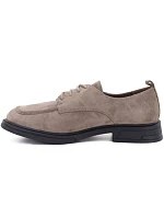 Dámské béžové semišové polobotky model 22343130 - VINCEZA