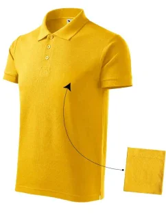 Bavlnená polokošeľa Malfini M MLI-21204 žltá