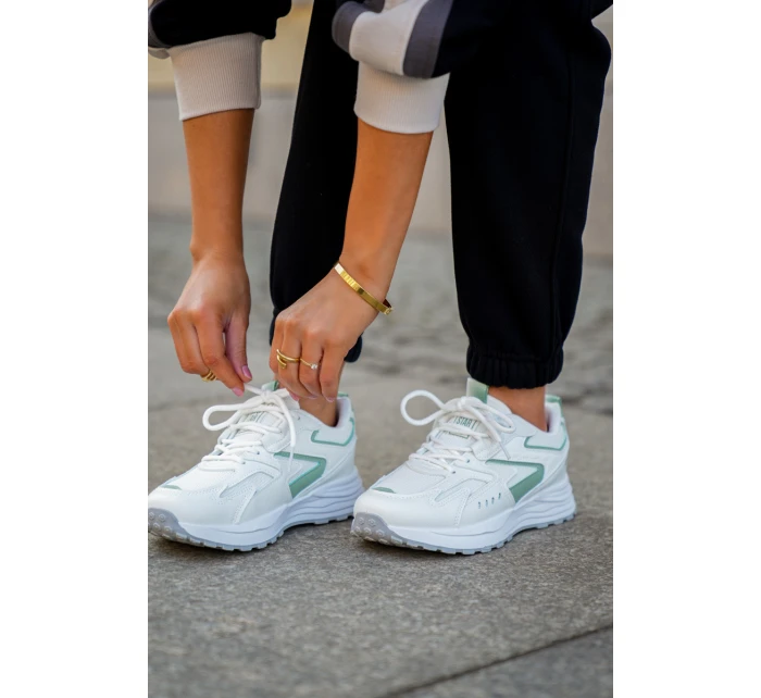 Buty Sportowe Damskie Big Star NN274A095 HI-POLY SYSTEM Biało-Zielone Buty Sportowe Damskie Big Star NN274A095 HI-POLY SYSTEM Biało-Zielone