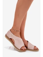 Dámské kožené sandály model 21698423 Světle růžové - Artiker