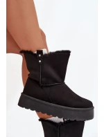 Dámské Sněhule Na Platformě S Kožíškem Černé model 21706845 - Boto Dámské Sněhule Na Platformě S Kožíškem Černé model 21706845 - Boto