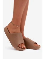 Dámské pantofle na platformě hnědé Olyria Dámské pantofle na platformě hnědé Olyria