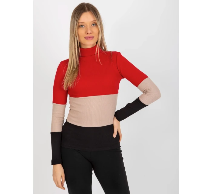 Dámska blúzka RV BZ 8465 1.08P čierna a červená - FPrice