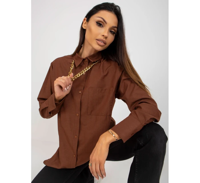 Košeľa ku KS 7183.81P hnedá