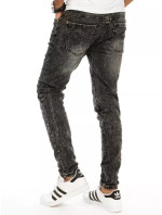 Tmavosivé pánske džínsové nohavice UX2942