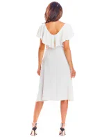 Dámske spoločenské šaty A304 béžové - Awama