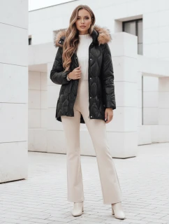 Dámská zimní bunda prošívaná s kapucí černá Dstreet model 21990886 - FashionStreet