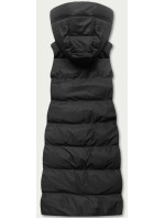 Dlouhá černá dámská péřová vesta model 17689062 - J.STYLE