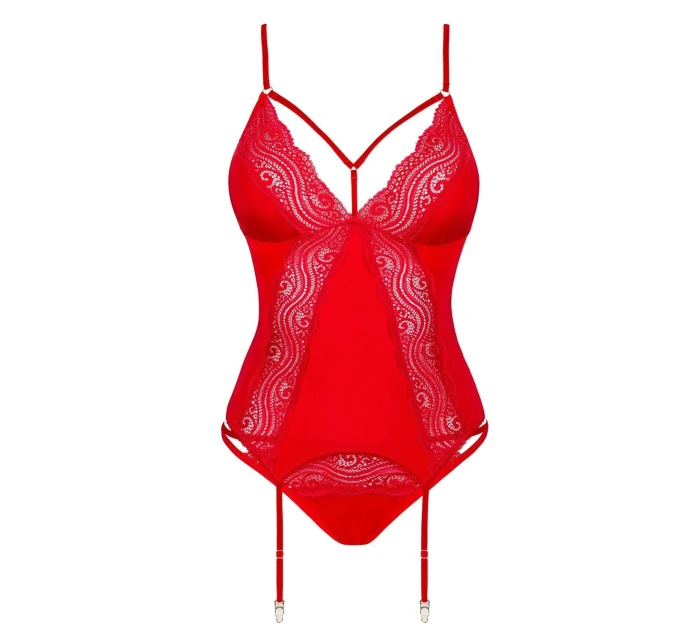Dámský korzet corset red model 20586656 - Obsessive Dámský korzet corset red model 20586656 - Obsessive