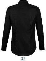 Women keprová halenka s dlouhým rukávem deep black model 22499897 - NEOBLU Women keprová halenka s dlouhým rukávem deep black model 22499897 - NEOBLU