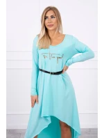 Šaty s ozdobným páskem a nápisem mint Šaty s ozdobným páskem a nápisem mint