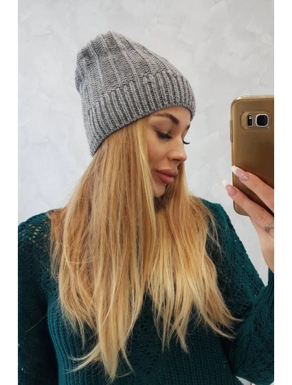 Fleecová čiapka Anna K238 tmavo šedá