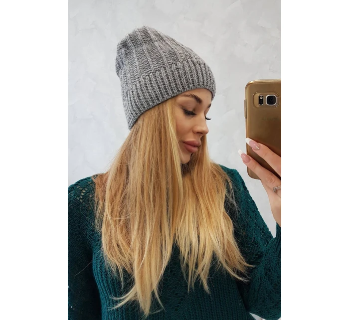 Fleecová čiapka Anna K238 tmavo šedá