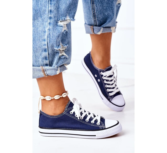 Dámské Klasické Tenisky Tmavě Modré model 21558092 - Boto Dámské Klasické Tenisky Tmavě Modré model 21558092 - Boto