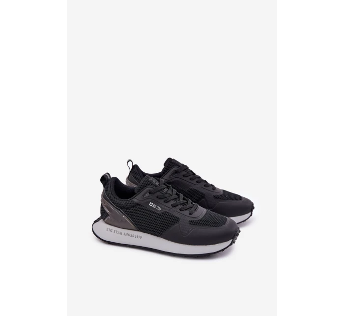 Pánské tenisky na platformě Big Star model 21692142 HiPoly System černé - Big Star Shoes Pánské tenisky na platformě Big Star model 21692142 HiPoly System černé - Big Star Shoes
