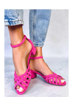 Dámske sandále na podpätku ružové model 177338 - Inello