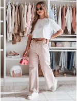 Dámské kalhoty s širokými nohavicemi růžová Dstreet model 21987129 - FashionStreet Dámské kalhoty s širokými nohavicemi růžová Dstreet model 21987129 - FashionStreet