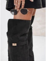 Dámské semišové černé kozačky Dstreet model 21993087 - FashionStreet
