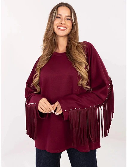bluza damska z bordowa model 21470523 - Factory Price