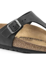 Dámske/pánske žabky Birkenstock Gizeh NU Oiled Black Regular z olejovanej kože pre široké chodidlo (0845251) Dámske/pánske žabky Birkenstock Gizeh NU Oiled Black Regular z olejovanej kože pre široké chodidlo (0845251)