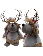 ZARIADENÝ RENNIFER S OSVETLENÝM TORCHOM Sivý 20x35x47CM detské