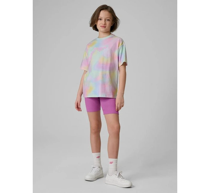 Dievčenské tričko s potlačou 4F 4FJRSS26TTSHF3826-90A