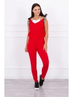 Nohavice/oblek s nápisom selfie red